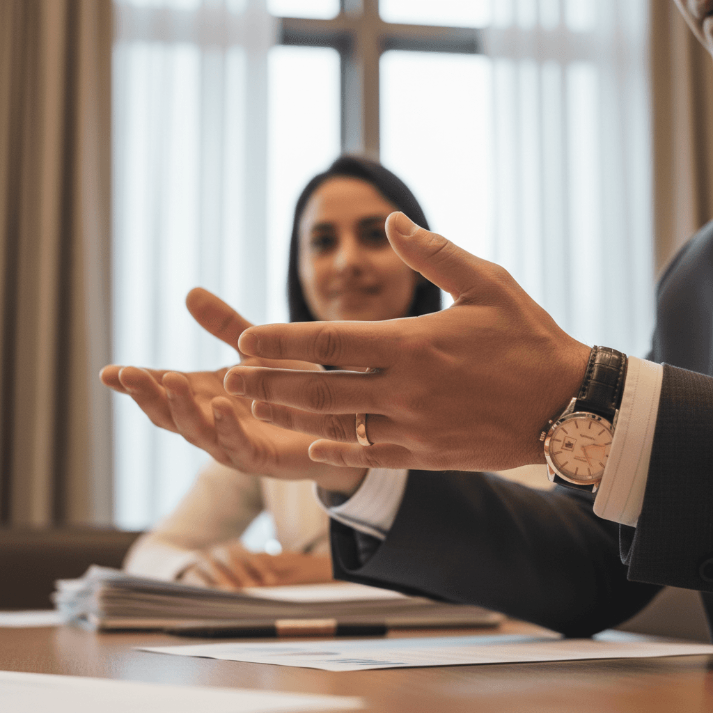 Consultant discussing civil litigation costs and timeline with client