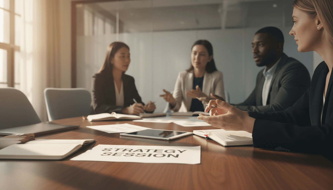 Two professionals engaged in a confidential consultation meeting